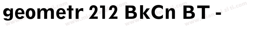 geometr 212 BkCn BT字字体转换